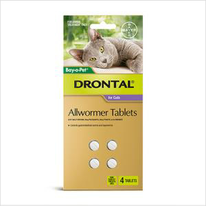 Bayer Drontal Cat Ellipsoid 4kg 4 Tab