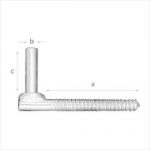 Gal Gudgeon Screw 140x16mm