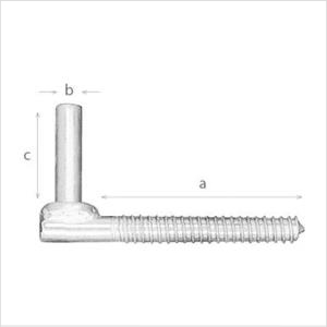 Gal Gudgeon Screw 150x20mm