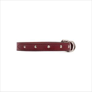 Es Leather Studded Collar Black M-45cm