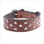 Es Leather Staffy Collar Black L-52.5cm