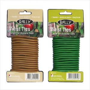 Rally Twist Ties 5mm X 5m Green